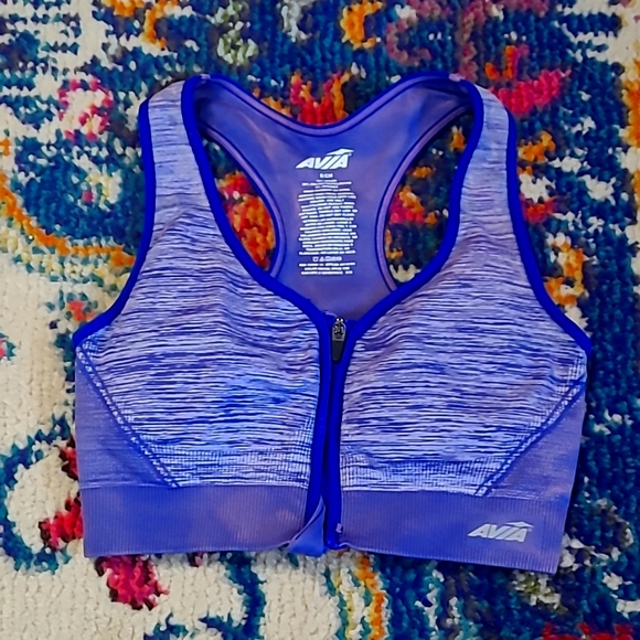 Avia Tops Sporty Zipper Front Sports Bra Poshmark